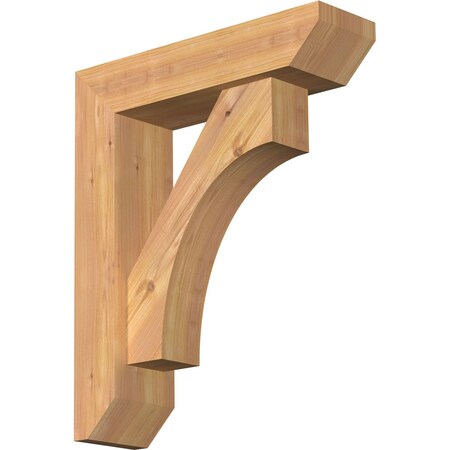Westlake Slat Smooth Bracket w/ Offset Brace, Western Red Cedar, 5 1/2"W x 20"D x 24"H